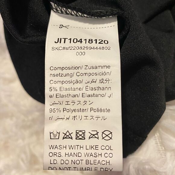 *NWOT* Shein Black with Sheer Sleeves XL Blouse - Picture 3 of 5